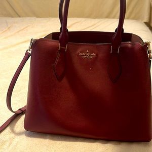 Kate spade large maroon shoulder bag